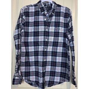 Abercrombie & Fitch Button Down Long Sleeve shirt plaid‎ sz M relaxed GUC